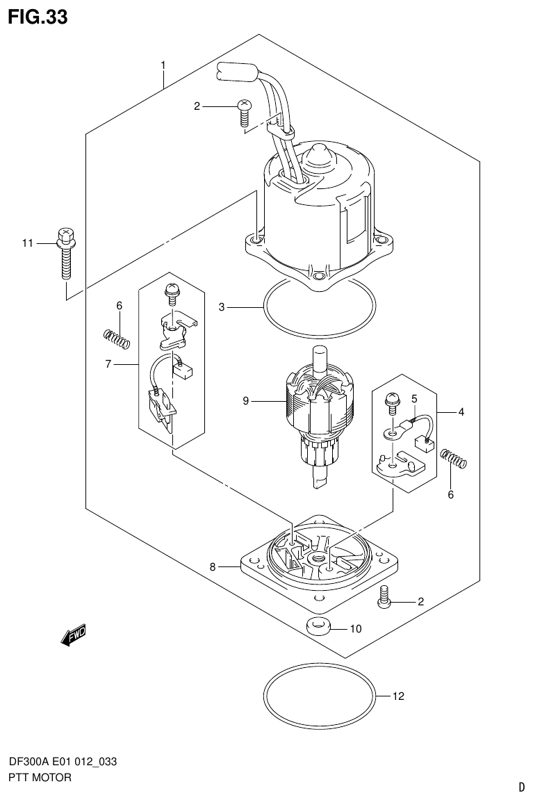 Suzuki DF300AP PTT MOTOR parts diagram